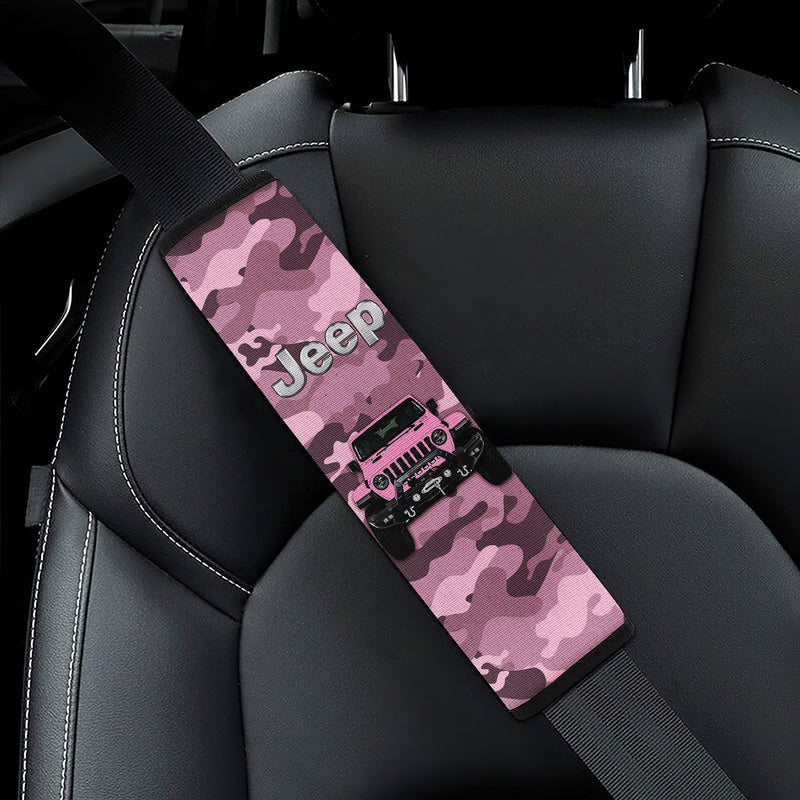 Pink Jeep Camouflage Car Seat Belt Cover Custom Car Accessories