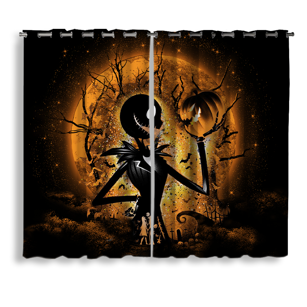 Jack Skellington Nightmare Before Christmas Moonlight Window Curtain