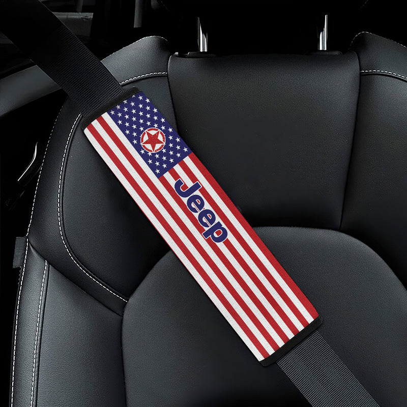 American Flag Jeep Car Seat Belt Cover Custom Car Accessories