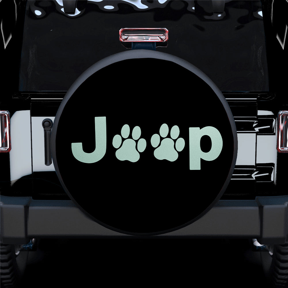 Mint Jeep Side Fender Dog Paws Car Spare Tire Covers Gift For Campers