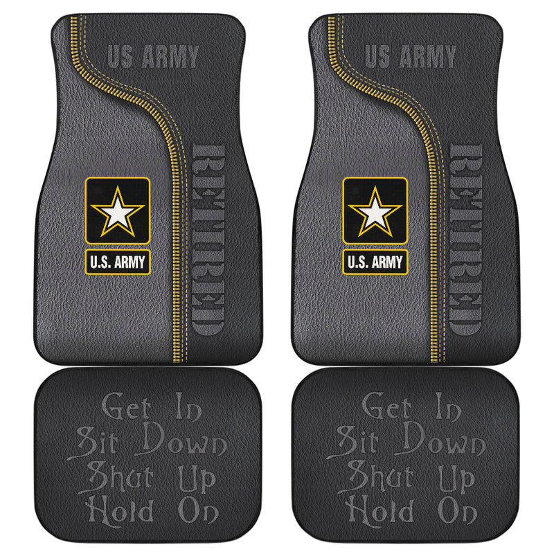 Us Army Get In Sit Down Shut Up Hold On Betired Car Floor Mats