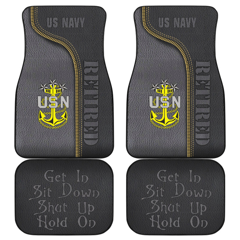 Us Navy Get In Sit Down Shut Up Hold On Retired Car Floor Mats