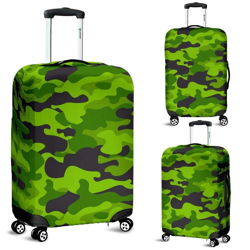 Green Kelly Camo Print Luggage Cover Suitcase Protector Nearkii