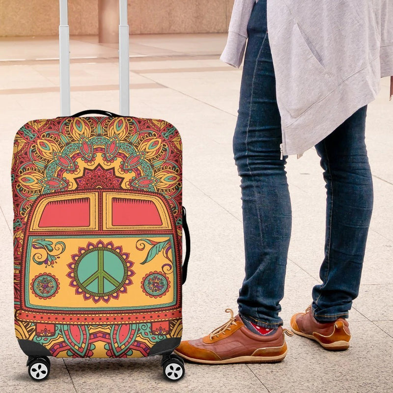 Hippie Van Mandala Luggage Cover Suitcase Protector Nearkii