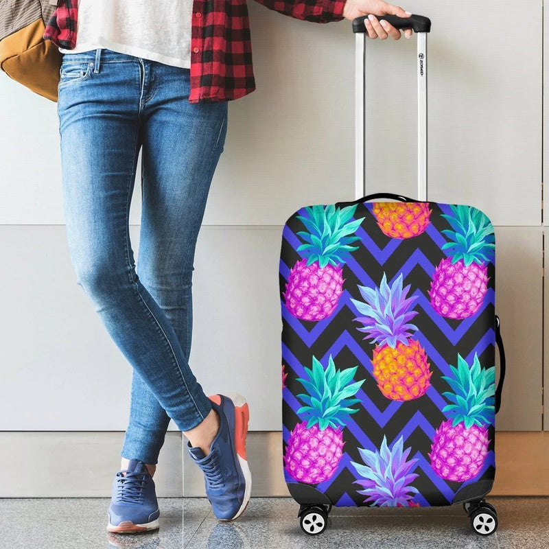 Pineapple Color Art Pattern Luggage Cover Suitcase Protector Nearkii