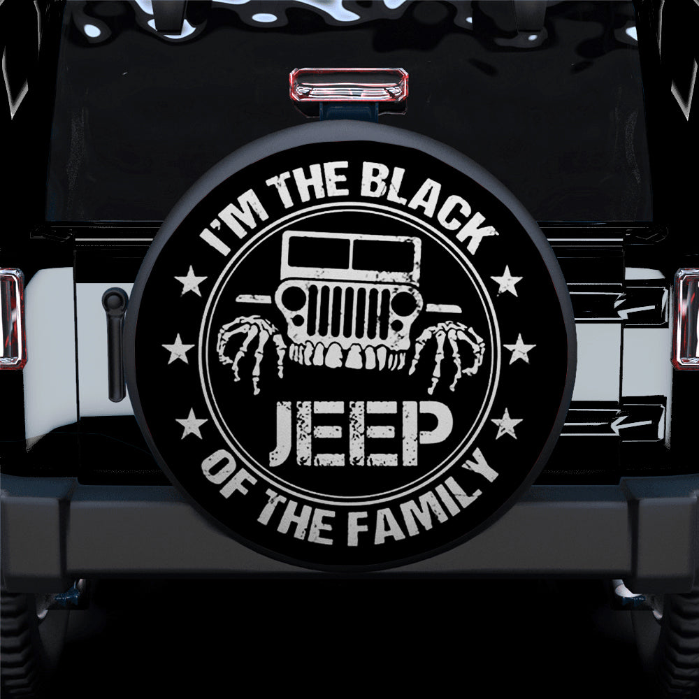 I Am The Black Jeep Of The Family Car Spare Tire Covers Gift For Campe