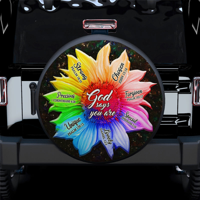 God Says You Are Jeep Car Spare Tire Cover Gift For Campers Nearkii