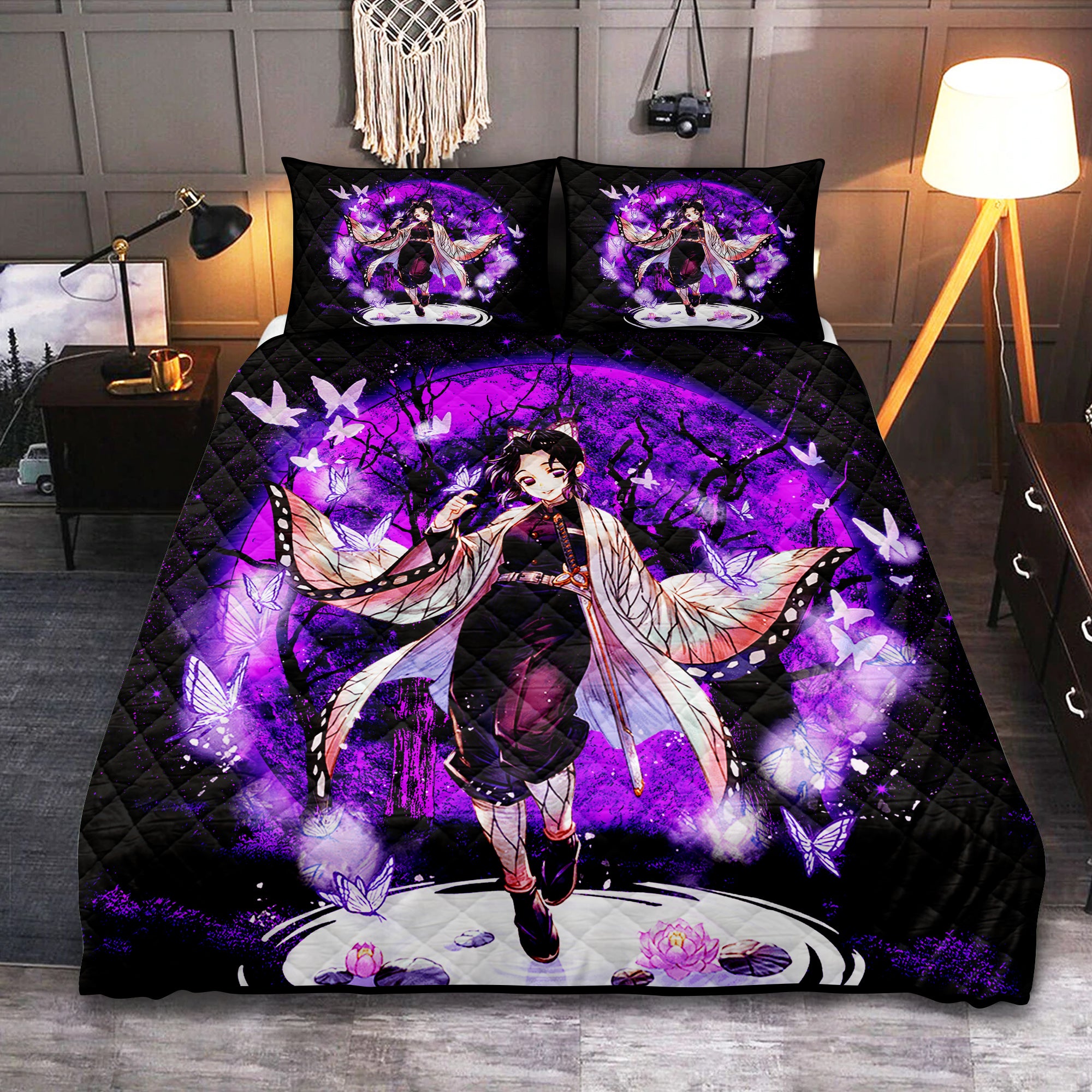 Shinobu Demon Slayer Moonlight Quilt Bed Sets