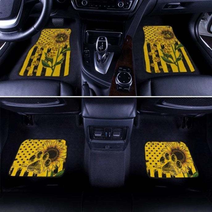 Paws Sunflower Car Floor Mats Custom You Are My Sunshine Car Accessories Nearkii