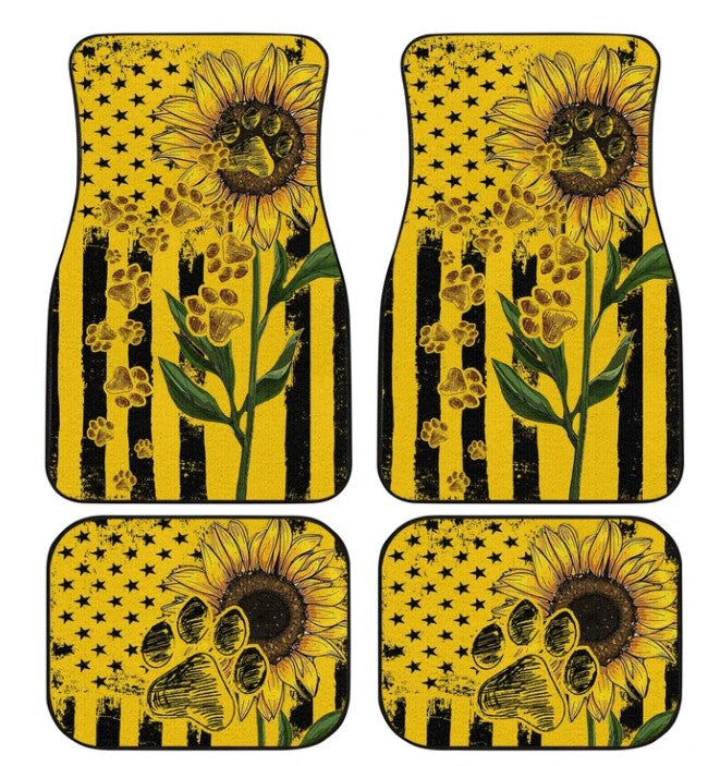 Paws Sunflower Car Floor Mats Custom You Are My Sunshine Car Accessories Nearkii