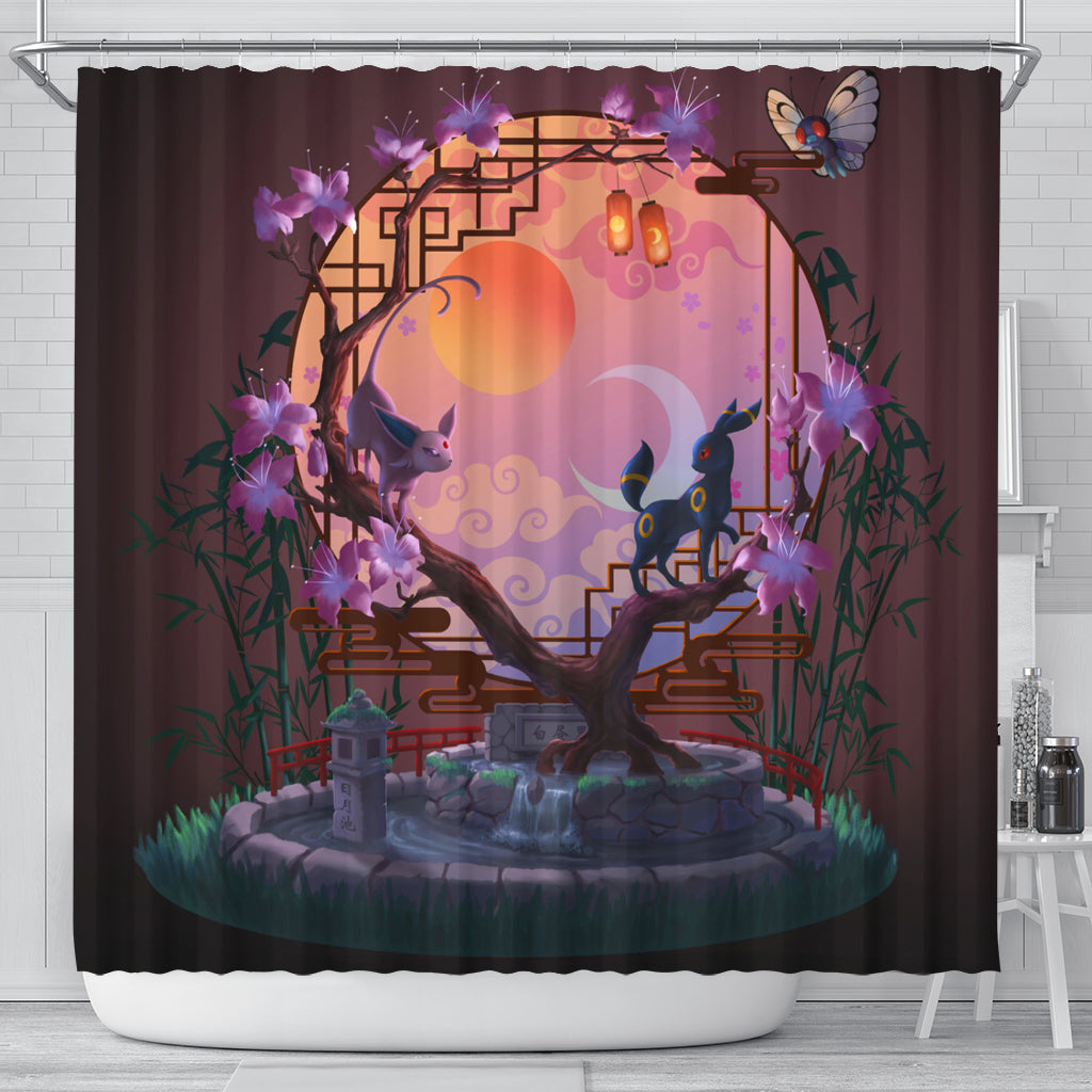 Umbreon Espeon Shower Curtain