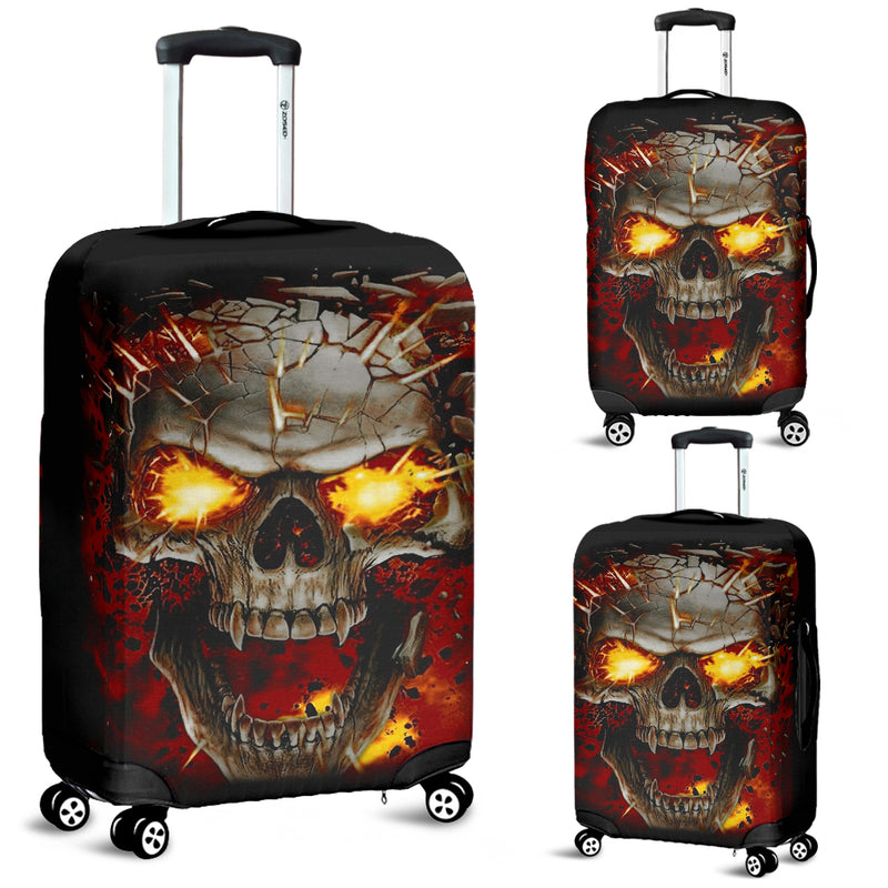 Fire Skull Luggage Cover Suitcase Protector Nearkii