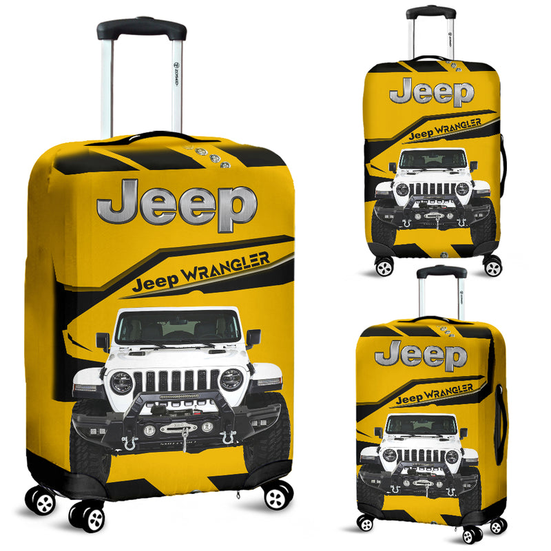 White Yellow Jeep Luggage Cover Suitcase Protector Nearkii