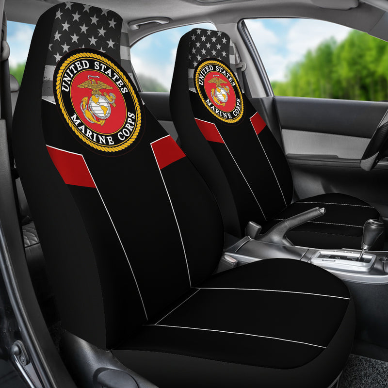 Best Us Marine Corps Black Premium Custom Car Seat Covers Decor Protector Nearkii