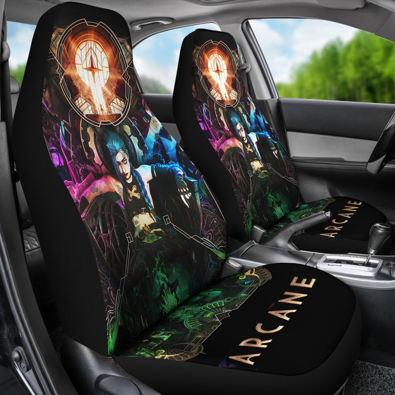 Arcane Jinx Silco And Vi Car Seat Covers