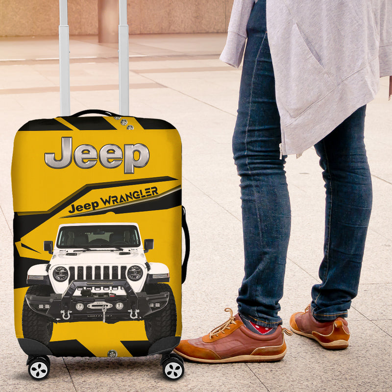 White Yellow Jeep Luggage Cover Suitcase Protector Nearkii