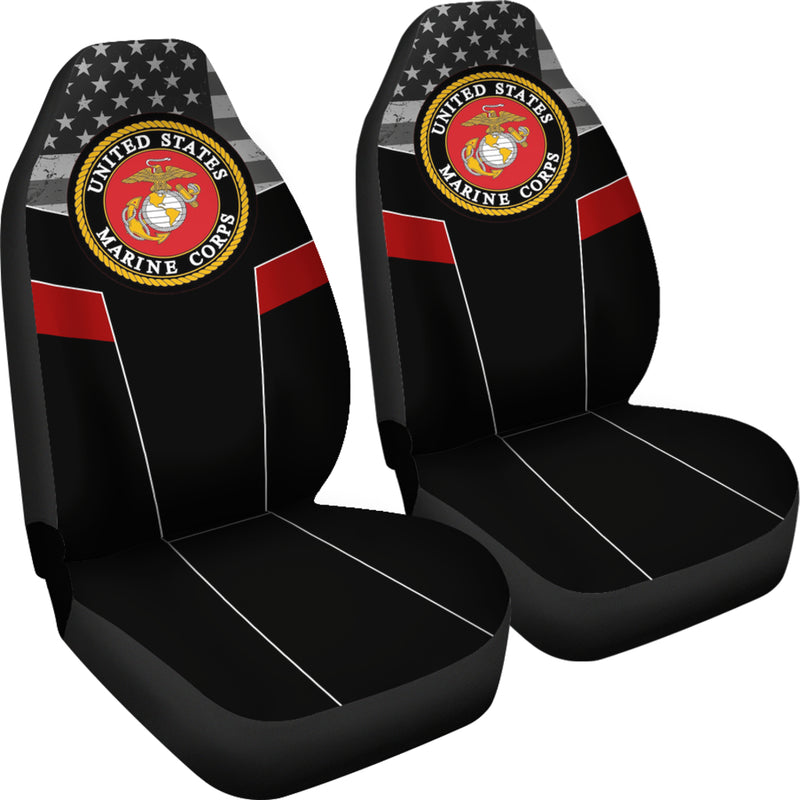 Best Us Marine Corps Black Premium Custom Car Seat Covers Decor Protector Nearkii
