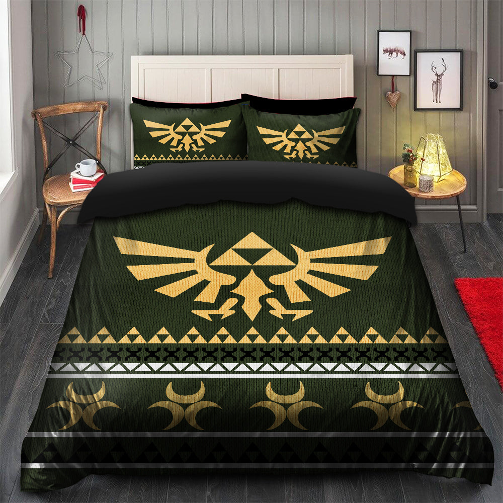 Legend Of Zelda Christmas Bedding Set Duvet Cover And 2 Pillowcases