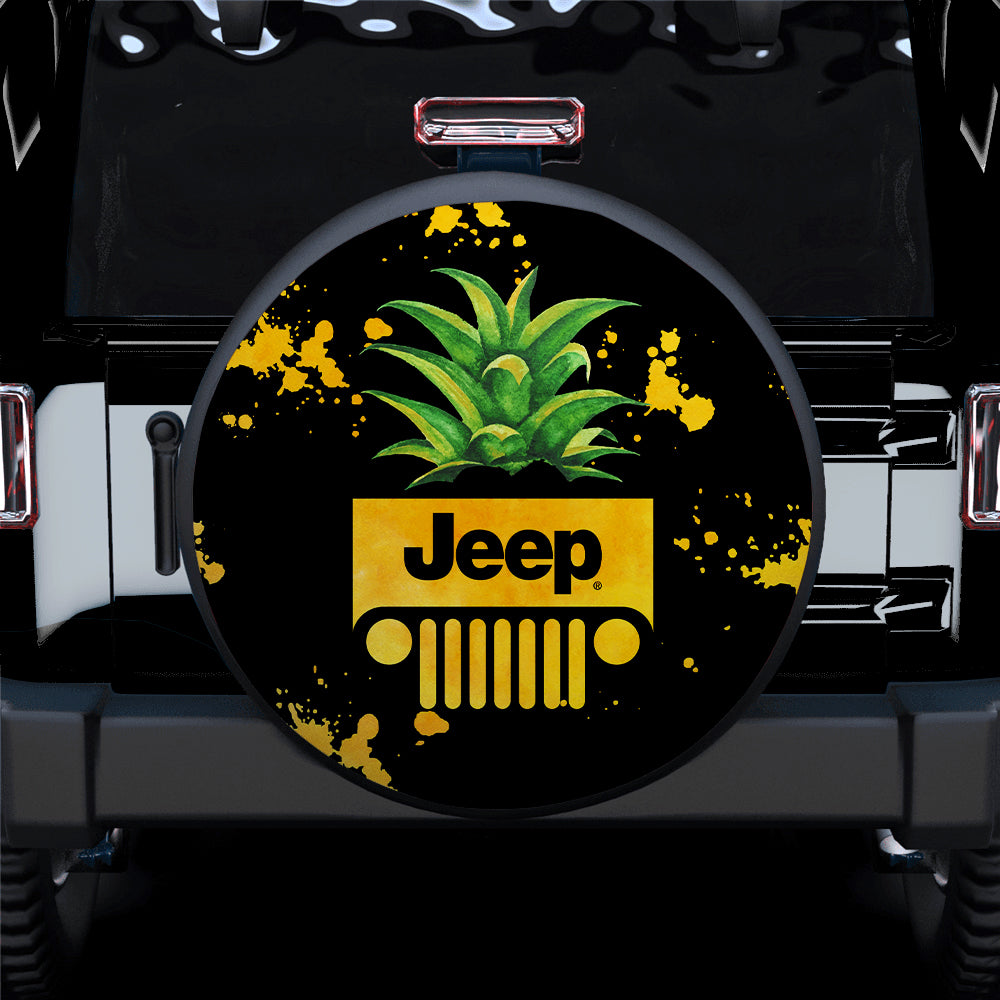 Pineapple Jeep Car Spare Tire Covers Gift For Campers