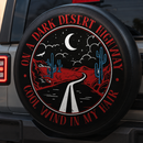 On A Dark Desert Highway Cool Wind In My Hair Red Jeep Car Spare Tire Cover
