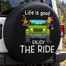 Enjoy The Ride Grinch Jeep Christmas Car Spare Tire Cover