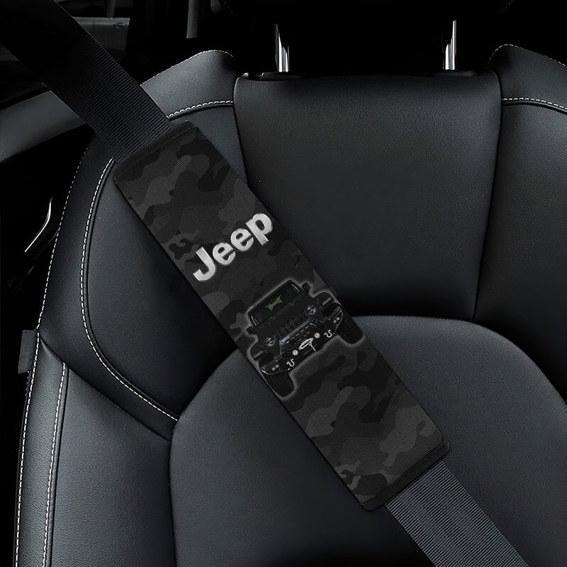 Black Jeep Camouflage Car Seat Belt Cover Custom Car Accessories