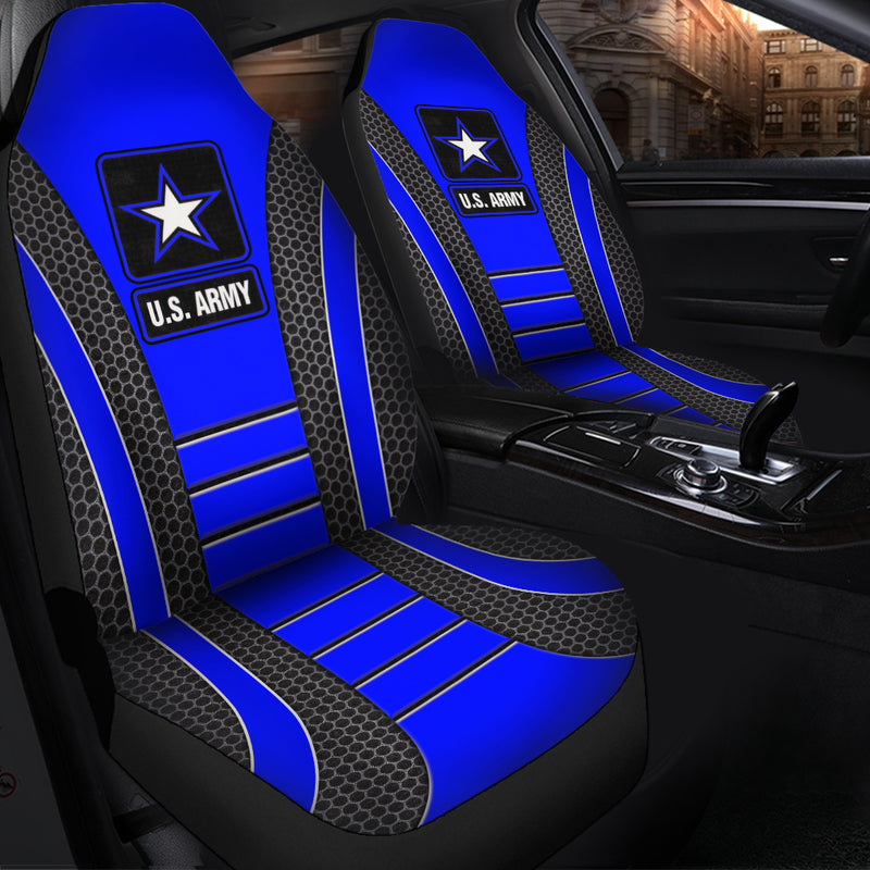 US ARMY Blue Premium Custom Car Seat Covers Decor Protectors