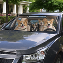 Four Corgies Family Car Windshield Auto Sun Shade Windshield Accessories Decor Gift