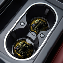 Stitch And Baby Yoda Ride Jeep Moonlight Halloween Funny Car Coasters Auto Cup Holder