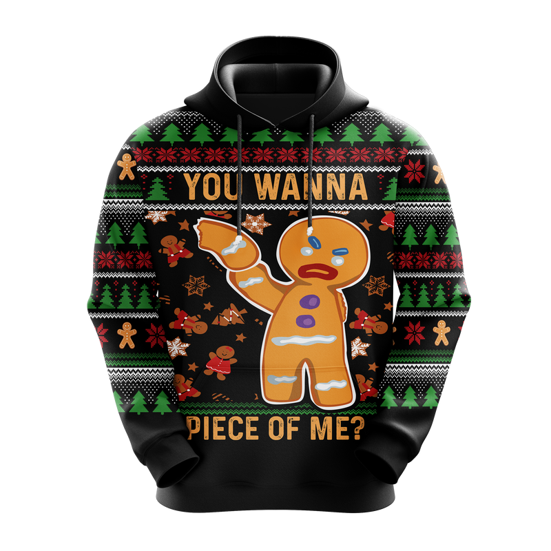 Gingerbread Man You Wanna Piece Of Me Christmas Hoodie Amazing Gift Idea Christmas Gift