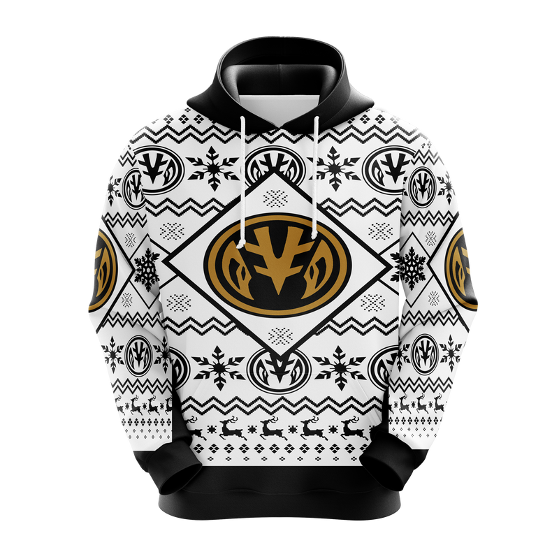 Mighty Morphin White Power Ranger Christmas Hoodie Amazing Gift Idea Christmas Gift