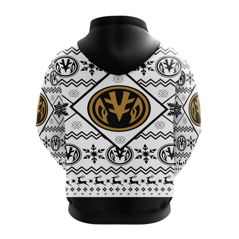 Mighty Morphin White Power Ranger Christmas Hoodie Amazing Gift Idea Christmas Gift