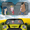 Funny Black The Rock Style Cartoon Eye Car Auto Sunshades