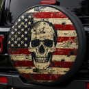 American Flag Skull Car Spare Tire Cover