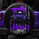Purple Jeep Girl Car Spare Tire Cover