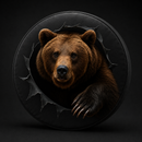 Bear Peeking Car Spare Tire Cover