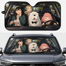 Family X Funny Driving Anya Loid Yor Dog Anime Custom Car Windshield Sunshades