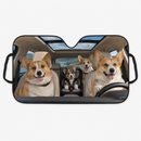 Four Corgies Family Car Windshield Auto Sun Shade Windshield Accessories Decor Gift