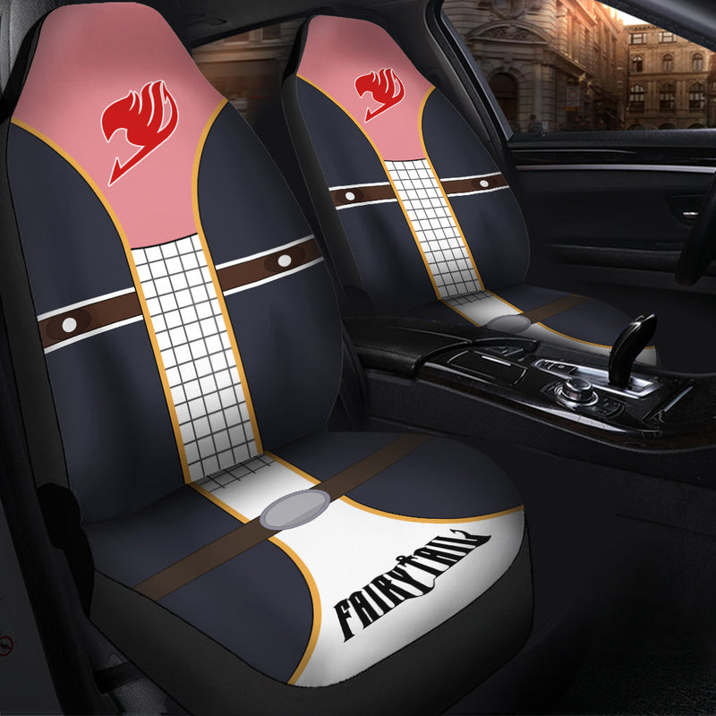 Natsu Dragneel Fairy Tail Uniform Premium Custom Car Seat Covers Decor Protectors