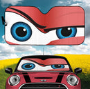 Funny Red The Rock Style Cartoon Eye Car Auto Sunshades