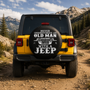 Old Man With A Jeep Car Spare Tire Cover