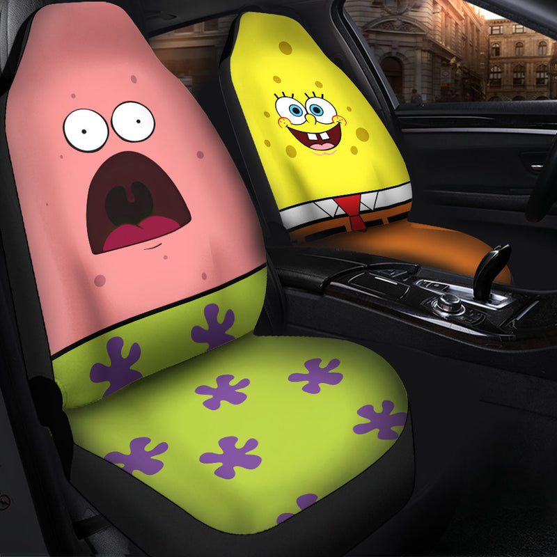 Spongebob Squarepants and Patrick Star Premium Custom Car Seat Covers Decor Protectors