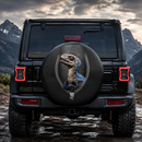 Cute Blue Velociraptor Jurassic World Dinousaur Car Spare Tire Cover