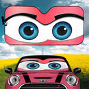 Pink Cartoon Eyes Car Auto Sunshades