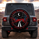 On A Dark Desert Highway Cool Wind In My Hair Red Jeep Car Spare Tire Cover