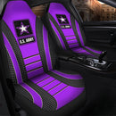 US ARMY Purple Premium Custom Car Seat Covers Decor Protectors