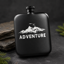 Black Adventure Camping Hip Flask