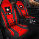 US ARMY Red Premium Custom Car Seat Covers Decor Protectors