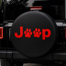 Red Jeep Side Fender Dog Paws Car Spare Tire Cover