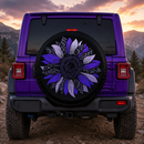 Purple Cheetah Sunflower Jeep Car Spare Tire Cover